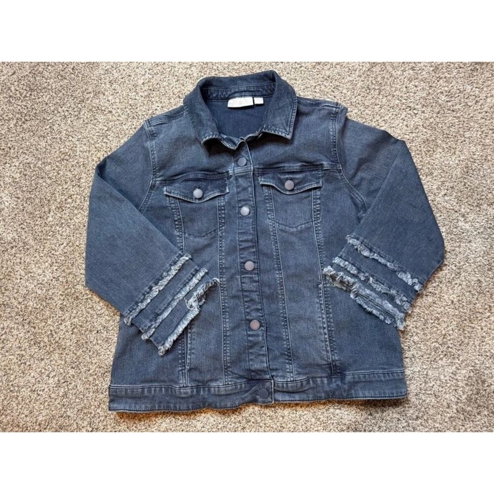 Belle by Kim Gravel TripleLuxe Denim Jean Jacket Size M